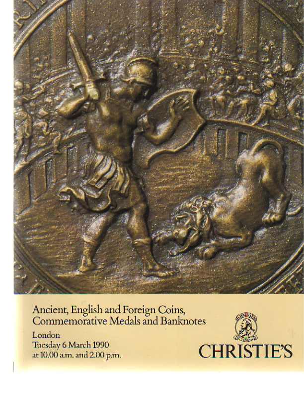 Christies 1990 Ancient, English & Foreign Coins, Medals