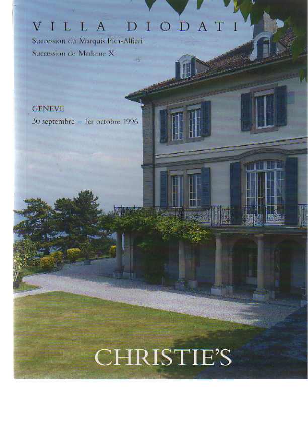 Christies 1996 Pica-Alferi Collection from Villa Diodati