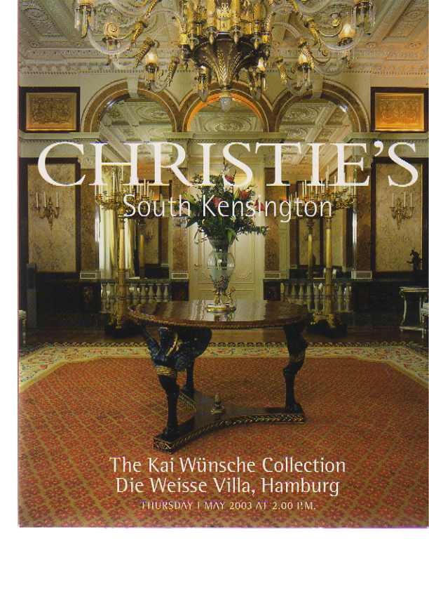 Christies 2003 The Kai Wunsche Collection, Die Weise Villa (Digital only)