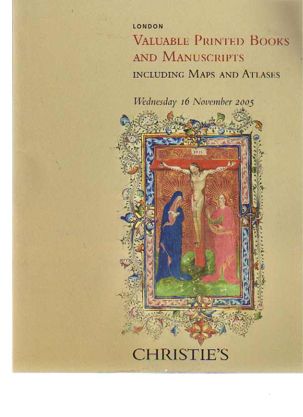 Christies 2005 Valuable Printed Books & Manuscripts, Maps, Atlas