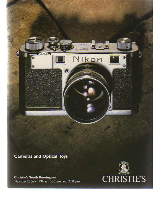 Christies July 1996 Cameras & Optical Toys