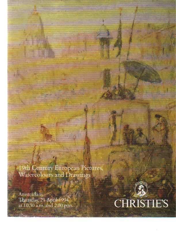 Christies 1994 19 C European Pictures, Watercolours, Drawings