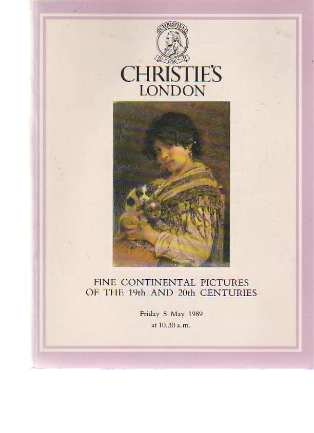Christies 1989 Fine 19th & 20th Century Continental Pictures