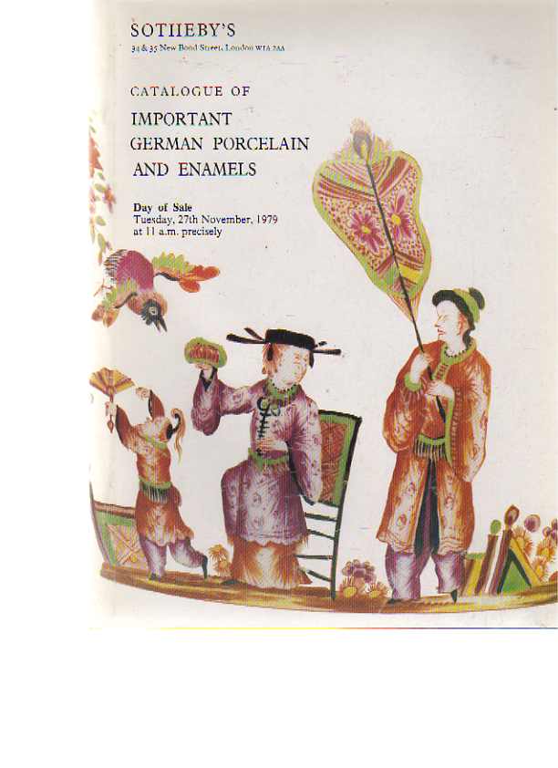 Sothebys 1979 Important German Porcelain & Enamels