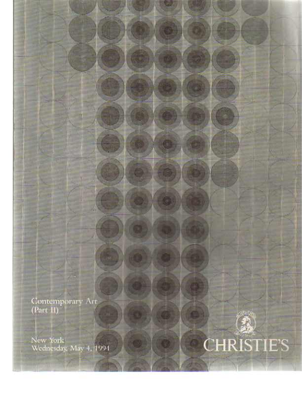 Christies May 1994 Contemporary Art.