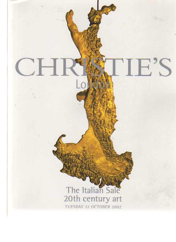 Christies 2002 The Italian Sale. 20th Century Art