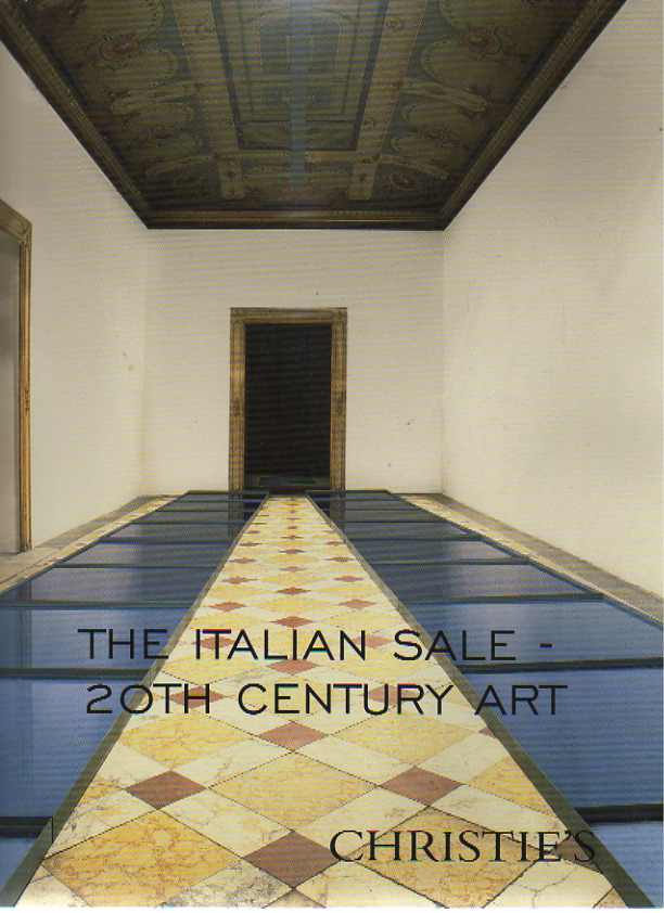 Christies 2007 The Italian Sale. 20th Century Art