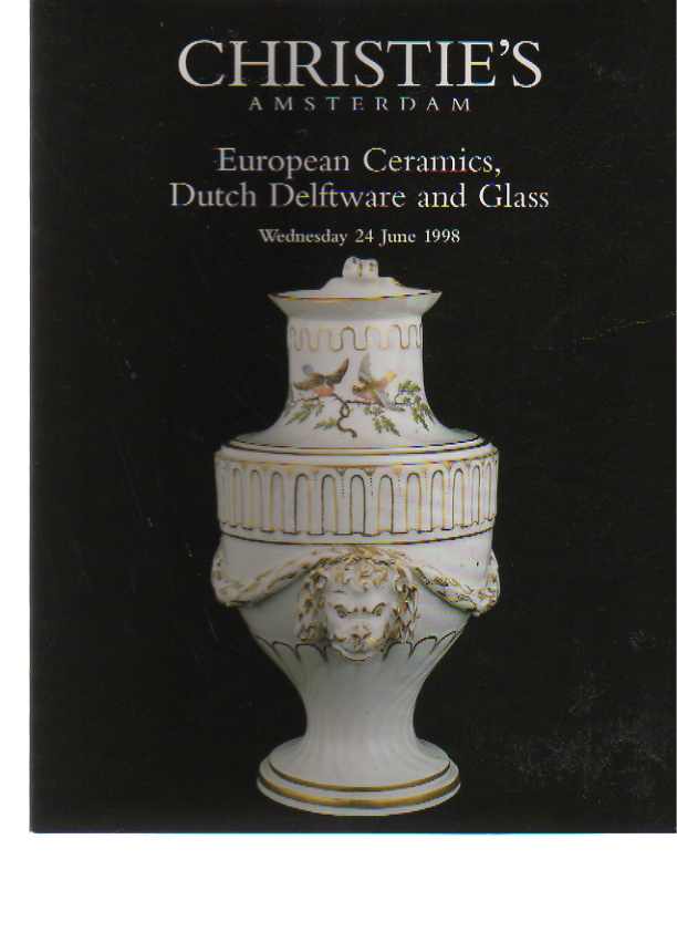 Christies 1998 European Ceramics, Dutch Delft & Glass