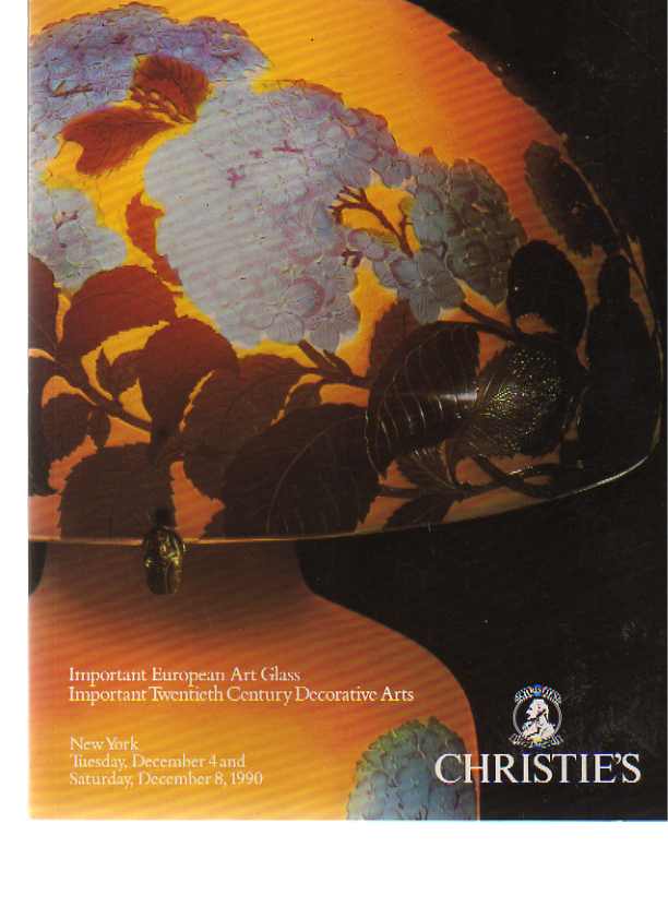 Christies 1990 European Art Glass, 20th C Decorative Arts