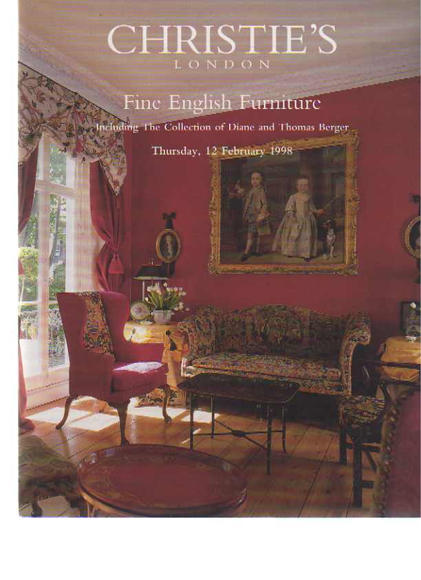 Christies 1998 Fine English Furniture inc. Berger Collection