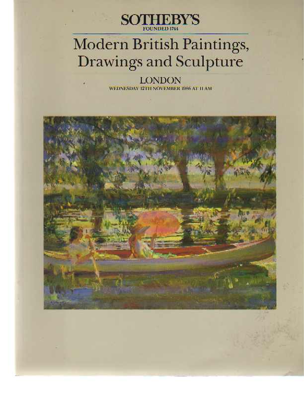 Sothebys 1986 Modern British Paintings, Drawings