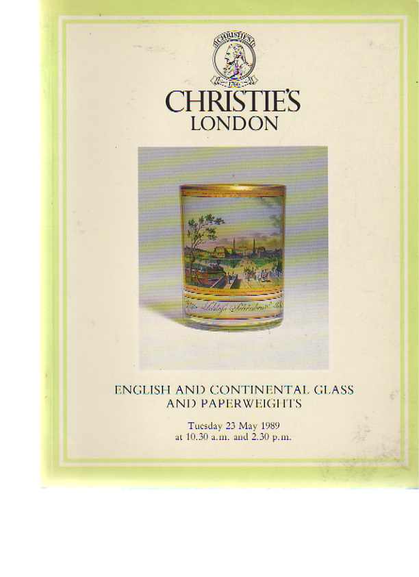 Christies 1989 English & Continental Glass & Paperweights