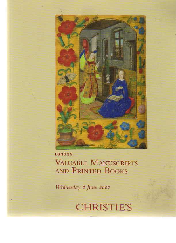Christies 2007 Valuable Manuscripts & Printed Books