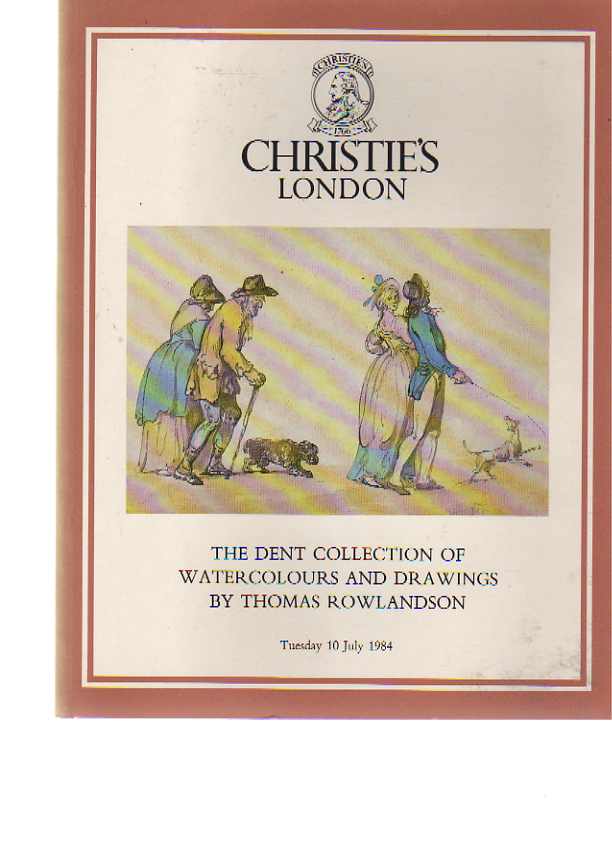 Christies 1984 Dent Collection Watercolors works by Rowlandson