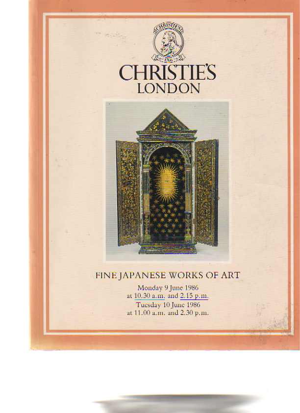 Christies June 1986 Fine Japanese Works of Art