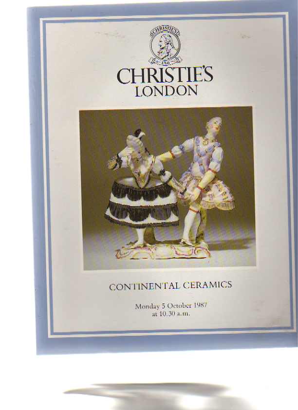 Christies October 1987 Continental Ceramics
