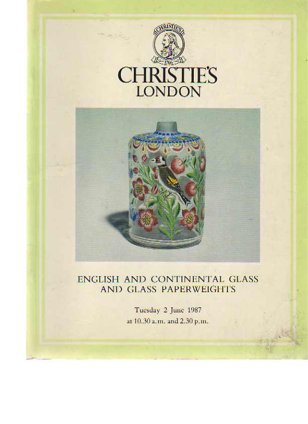 Christies 1987 English, & Continental Glass & Paperweights