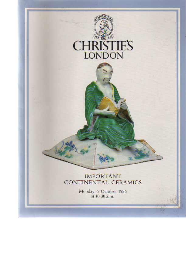 Christies 1986 Important Continental Ceramics