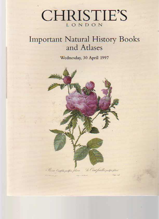 Christies 1997 Important Natural History Books & Atlases (Digital only)