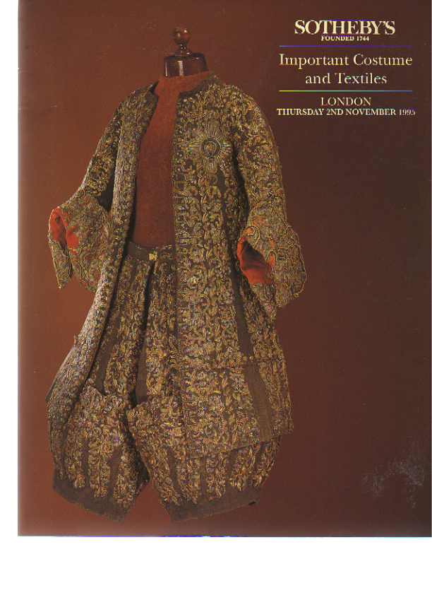 Sothebys 1995 Important Costume & Textiles