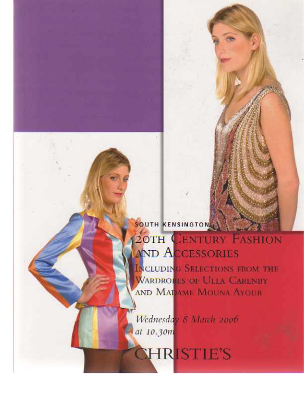 Christies 2006 20th C Fashion & Accessories, Carenby & Ayoub - Click Image to Close