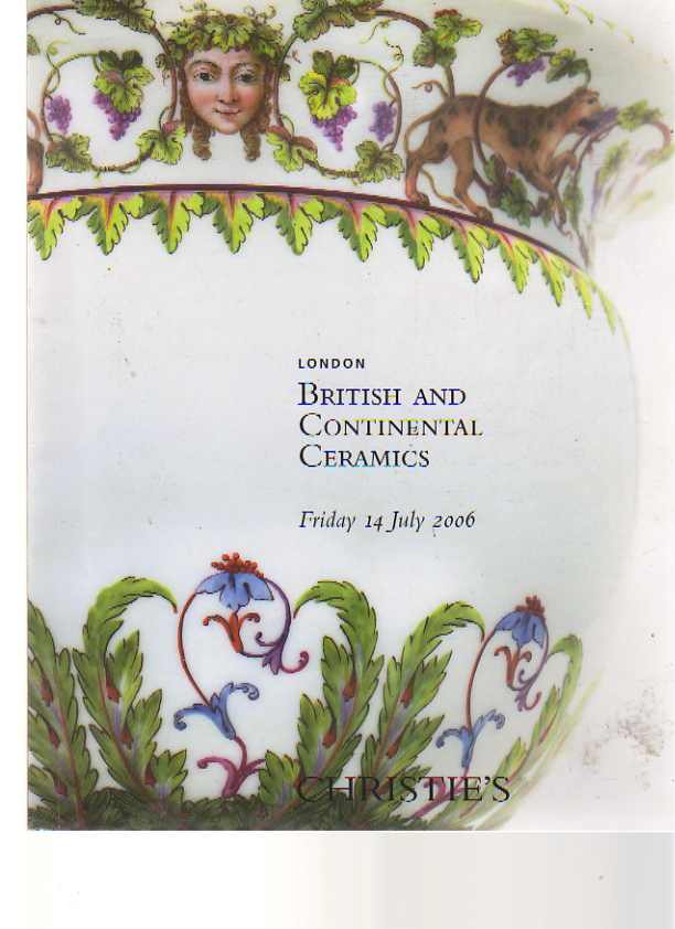 Christies 2006 British & Continental Ceramics - Click Image to Close