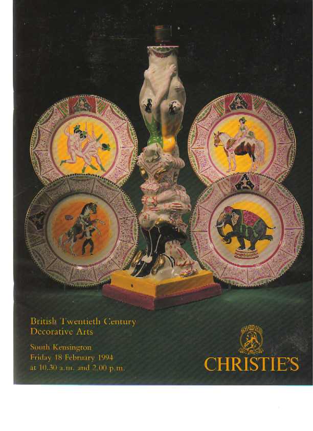 Christies 1994 20th Century British Decorative Arts - Click Image to Close