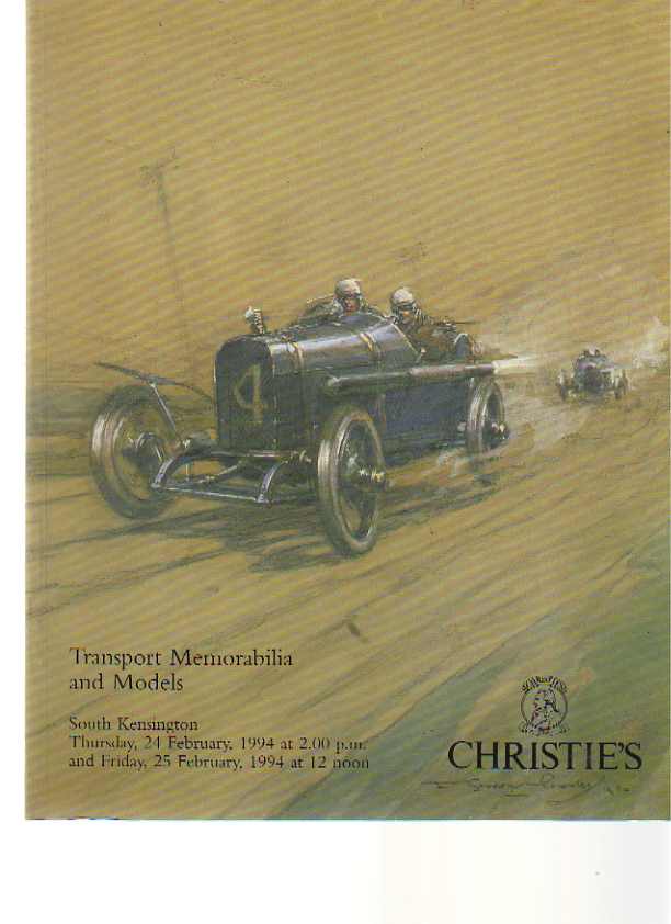 Christies 1994 Transport Memorabilia and Models