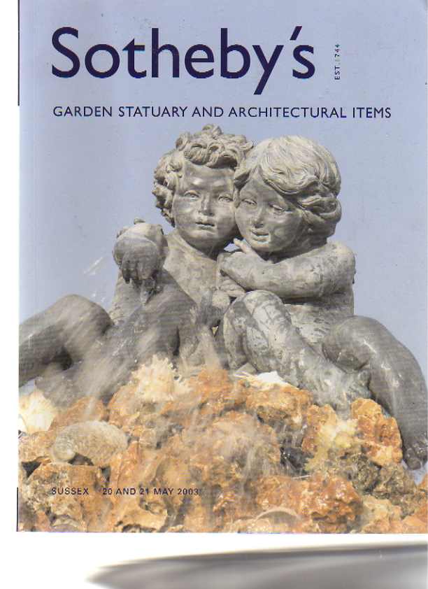 Sothebys 2003 Garden Statuary and Architectural Items - Click Image to Close