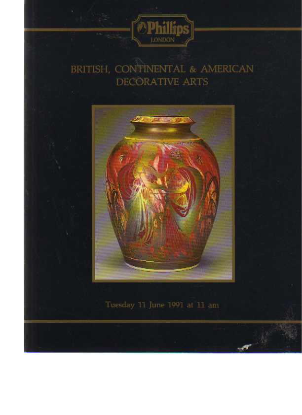Phillips 1991 British, Continental & American Decorative Arts