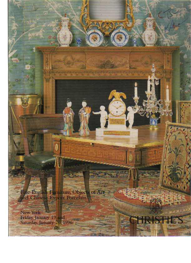 Christies 1996 Fine English Furniture, Chinese Export Porcelain