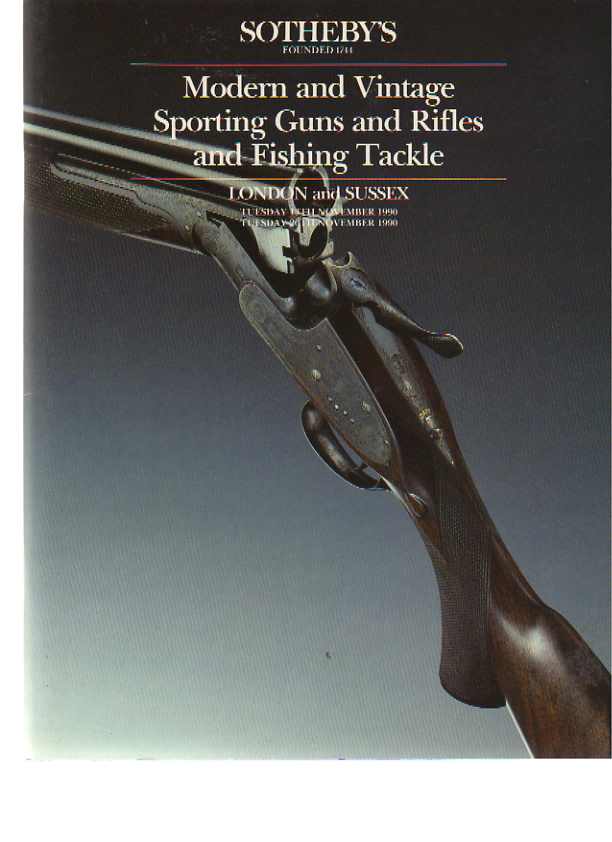 Sothebys 1990 Modern & Vintage Sporting Guns, Fishing
