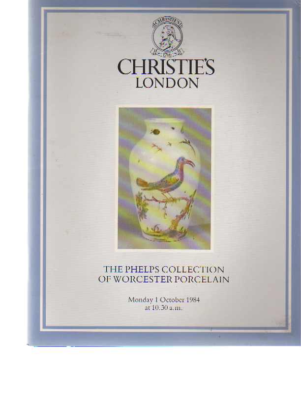 Christies 1984 Phelps Collection Worcester Porcelain