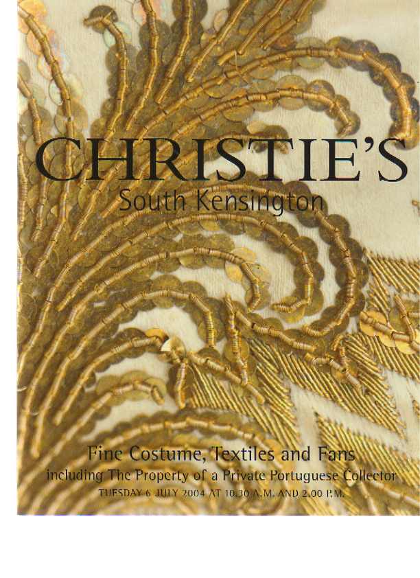 Christies 2004 Fine Costume, Textiles and Fans - Click Image to Close