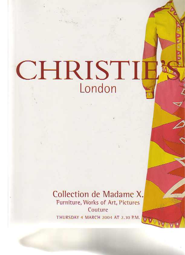 Christies 2004 Collection de Madame X. Haute Couture