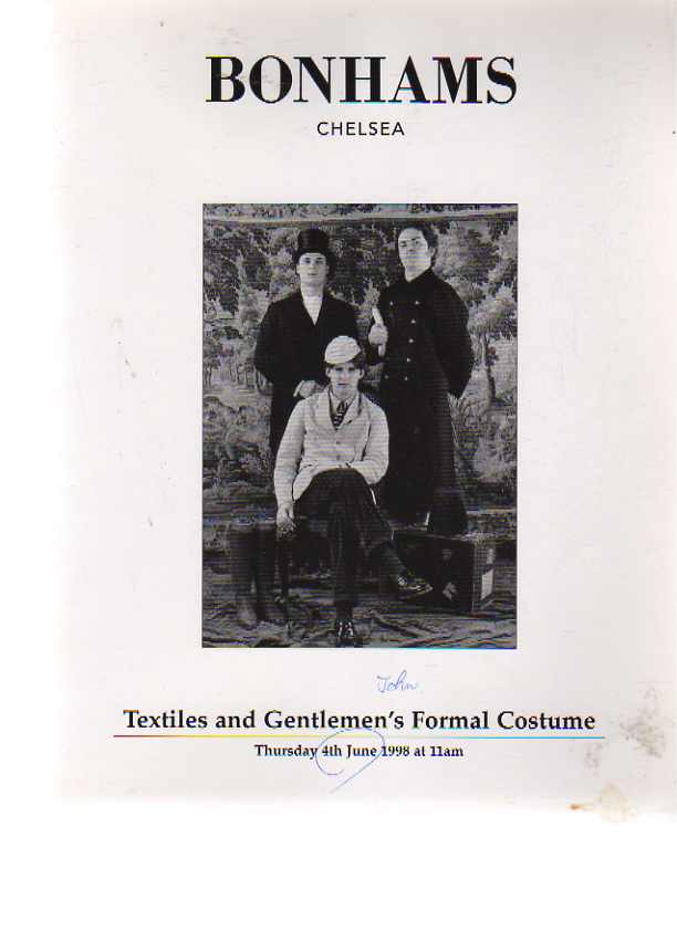 Bonhams 1998 Textiles and Gentlemen's Formal Costume