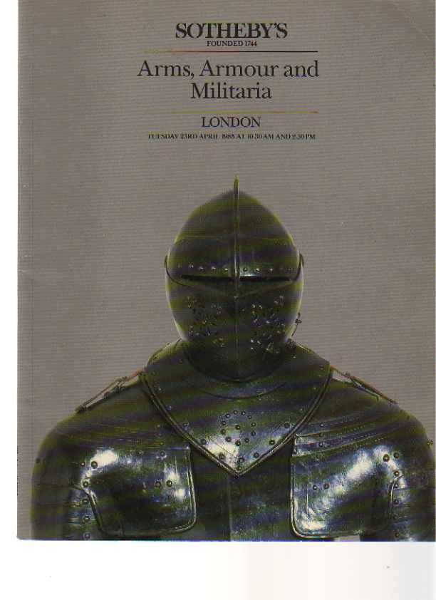 Sothebys April 1985 Arms, Armour & Militaria