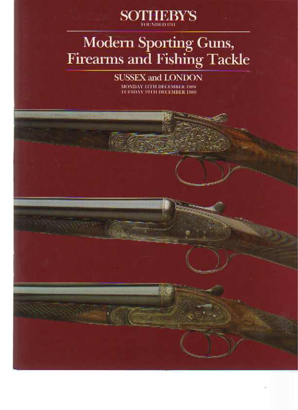 Sothebys 1989 Modern Sporting Guns, Firearms, Fishing Tackle