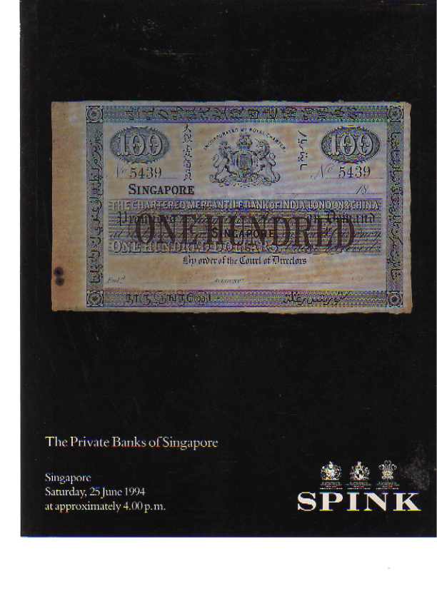 Spink 1994 The Private Banks of Singapore