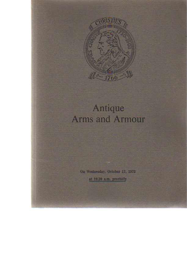 Christies October 1973 Antique Arms & Armour - Click Image to Close