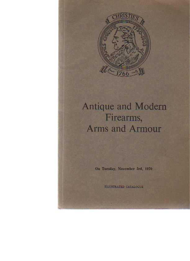 Christies 1970 Antique & Modern Firearms, Arms & Armour