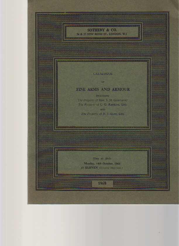 Sothebys 1968 Fine Arms & Armour