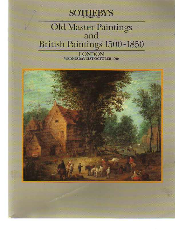 Sothebys 1990 Old Master & British Paintings 1500-1850 - Click Image to Close