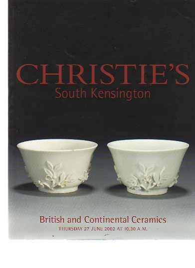 Christies 2002 British & Continental Ceramics - Click Image to Close