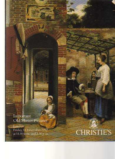 Christies 1992 Important Old Master Pictures