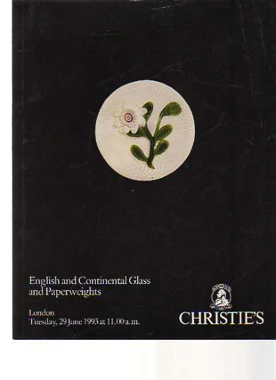 Christies 1993 English and Continental Glass & Paperweights