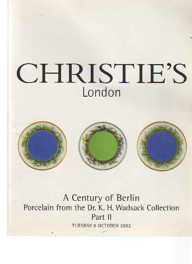 Christies 2002 Wadsack Collection Berlin Porcelain 2