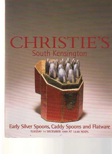 Christies 1999 Early Silver Spoons, Caddy Spoons & Flatware