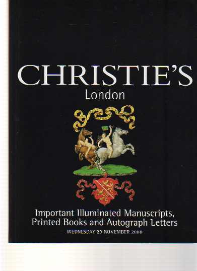 Christies 2000 Important Illuminated Manuscripts, Printed Books