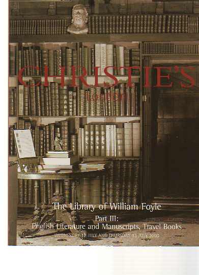 Christies 2000 Library of William Foyle Volume III